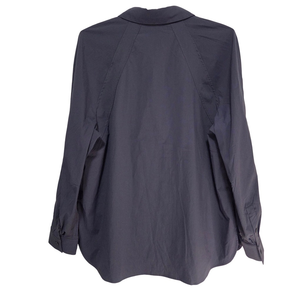 Athleta Womens Gray Long Sleeve Button Down Shirt S/659328-00 Size Large - Picture 3 of 9